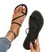 Foreign Trade Cross-Border 2025 Plus Size Women's Summer Round-Toe Slip-On Soft Sole Casual Outdoor Flat Sandals_vogvips.com