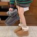 Thick Soled Snow Boots For Women, Versatile With Added Fleece And Thick Thickness, Suitable For Both Wearing And Short Sleeved Snow Cotton Shoes_vogvips.com