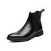 European Warm Series Autumn And Winter New Fleece-Lined Martin Short British Style Mid-Cut Pointed High-Top Leather Boots Men's Shoes_vogvips.com