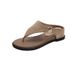 Women's Leopard Print Metallic Thong Slippers Retro Thick Sole Wedge Heel Flip Flops Spring Summer 2026_vogvips.com