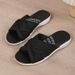 Summer Women's Knit Wedge Sandals - Cross Strap Slip-On With Round Toe & Wide Width Options_vogvips.com