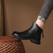 Leather Stylish Short 2025 Autumn Winter New Back Zipper Women's Non-Slip Soft Sole Fleece-Lined Martin Boots For Women_vogvips.com