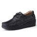Women's Shoes Soft-soled Casual Shoes Lace-up Women's Single Shoes Mom Lady Shoes Loafers Leather Shoes_vogvips.com