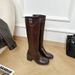 2025 New Long Over-the-Knee Motorcycle Rider Heel Thick Sole High Tube Women's Leather Boots Round Toe_vogvips.com