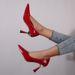 Women's High-heeled Shoes 2026 Spring New Style Pointed Toe Large Size Slip-on Black Stiletto Heel With A Sophisticated_vogvips.com