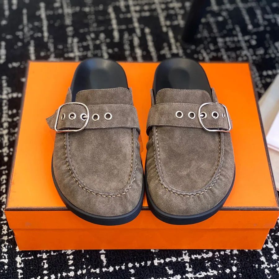 In-tock Veratile Quality Luxury Genuine Leather Women' Hoe For Outdoor Wear, Ladie' Lip-on Mule With Retro_vogvips.com
