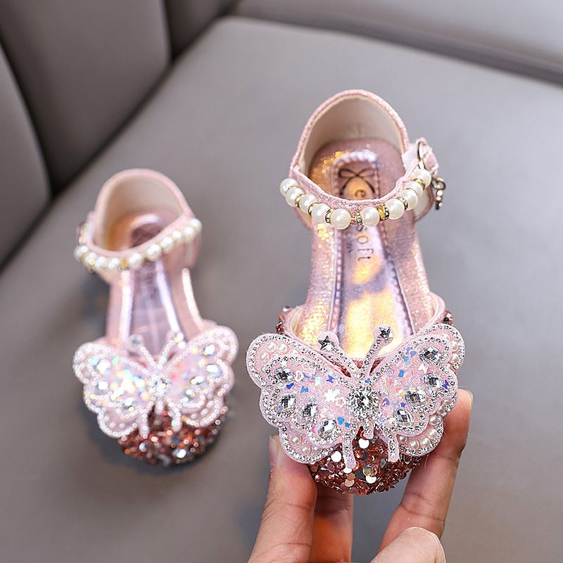 New Lady Baby Girls Girl Princess Diamond Single Shoe Shoes Dance Show Shoes_vogvips.com