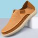 Men's Genuine Leather Casual Lazy Shoes Men Breathable Slip-on Mens Driving Flats Comfortable Loafers Business Moccasins_vogvips.com