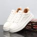 Men's Summer Breathable Sports Casual Shoes Trendy Genuine Leather Thick Soled White Sneakers Skate Shoes Multi-color Lace-Up_vogvips.com