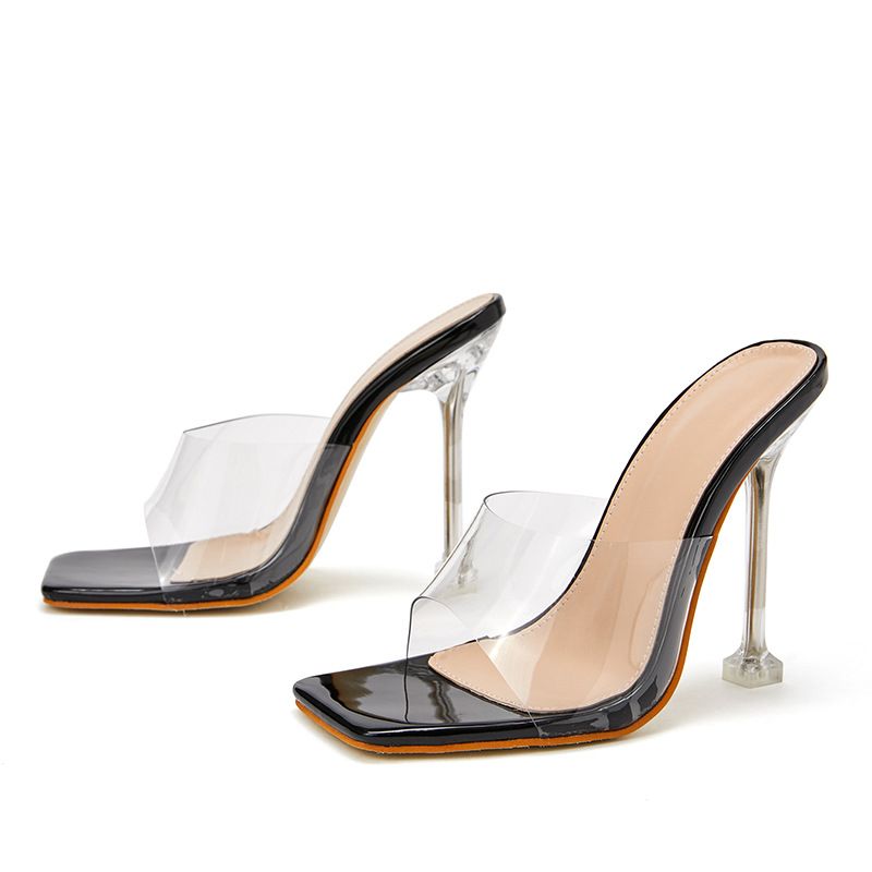 In Tock—Pinggao Brand Women' Ummer Outdoor Tranparent Open-toe Tiletto Model Runway Fahion Andal Ultra-high_vogvips.com