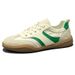 Men's Spring Summer Genuine Leather Breathable Soft Sole Casual Sneakers Trendy Patchwork Fabric Sports Shoes_vogvips.com