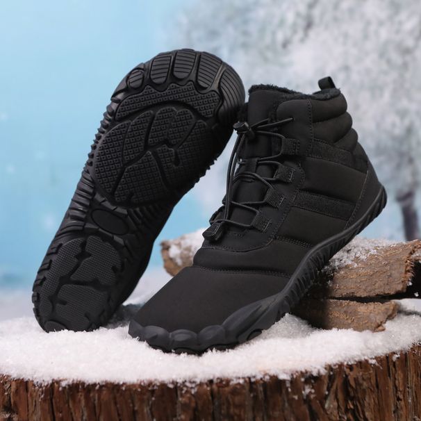 Men's Shoes Outdoor Snow Boots Waterproof Five Finger Cotton Shoes Thickened Velvet Non Slip Cold Resistant Insulation Barefoot Five Finger Shoes_vogvips.com