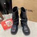 Round Toe Mid-Calf For Women 2025 New Style Over-the-Knee Women's Thick Sole Height-Increasing Western Cowboy Boots_vogvips.com