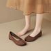 Shallow Single Shoes Women's Flat-bottomed French Temperament Split-toed Shoes One Pedal Retro Pig's Trotters Shoes_vogvips.com