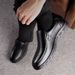 Euro Step Old Man Head Layer Cowhide Business Casual Men's Genuine Sole Soft Leather Middle-aged And Elderly Dad Shoes_vogvips.com