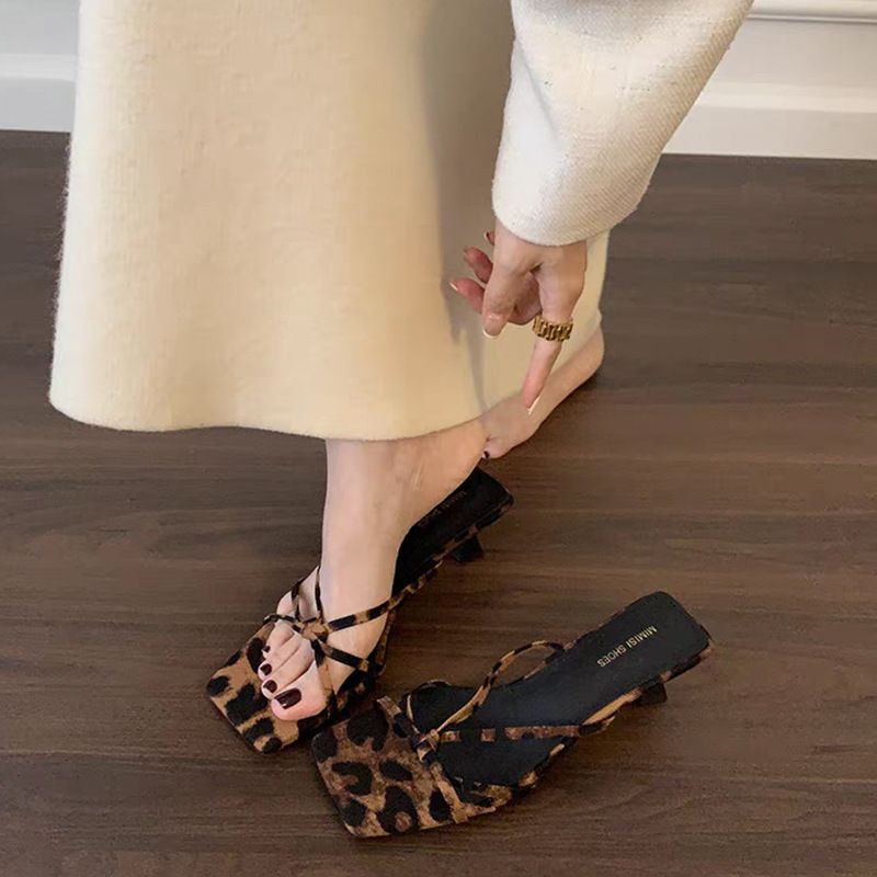 French Chic Stiletto Sandals: New Crossover Strap Open-toe Slippers For Women - Perfect For Summer, Fairy-tale Heels_vogvips.com