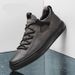 Euro Step New Men's Fashion Sneakers Korean Style Lace-up Trendy Casual Leather Shoes For Men_vogvips.com