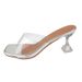 Slippers 2025 Wheels PVC High Heels Summer Sandals Women's Outerwear Large Size_vogvips.com