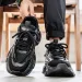 Sporty Dad For Men In White Mesh Thick Sole Casual Running Travel Sneakers Trendy Student Unisex Slip On Shoes_vogvips.com