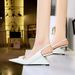 1097-K27 Korean Fashion Lacquer Skin Shallow Mouth Pointed Hollow Back Strap Heel Slope Singles Women's Shoes High Heels_vogvips.com