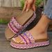 Ethnic Style Thick-Soled For Women, And Large Size Slippers, One-Strap Beach_vogvips.com