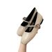 Grape Mom Same Style Round Toe Shallow Mouth Silver Flat Hidden Wedge Soft Sole Mary Jane Single Shoes Women Genuine_vogvips.com
