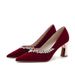 C786-1 Chinese Style Red High Heels Xiuhe Wedding Bride 2025 New Toast Shoes Size 32-43_vogvips.com