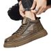 European Warm Series 2025 Autumn New High-top Martin Boots Men's Versatile Thick-soled Casual Leather Workwear Sneakers Trendy Shoes Men_vogvips.com