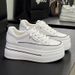 Women's Sneakers With 8CM Hidden Heel, Platform Thick Sole, 2026 Spring Genuine Leather Versatile Breathable Mesh White_vogvips.com