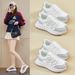 Dad Shoes Female Student Sports Running Casual Platform Heightening Shoes Street Shoes_vogvips.com