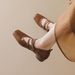 Blogger With The Same Ballet Mary Jane Shoes Women's Thick High Heels Light Mouth Evening Shoes_vogvips.com