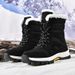 2025 New Velvet Camouflage Snow Boots Outdoor Anti Slip High Top Cotton Shoes Cross Border Large Thickened Warm Boots_vogvips.com