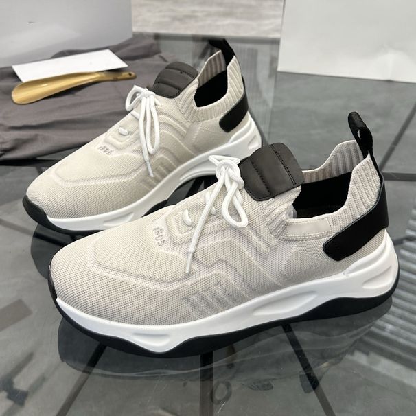 Lshoesht Luxury Fashion Sneakers For Men, Fly-Knit Breathable Mesh Shoes, Soft Sole, Comfortable, Trendy Letter Desshoesn,_vogvips.com