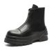 Front Zipper Lazy Welfare Casual Men's Boots Vintage Tooling Boots Outdoor Martin Boots_vogvips.com