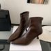 French Style Pointed Toe Stiletto High Heel Ankle For Women, Spring And Autumn, High-End Fashion Slip-On Elastic Slim_vogvips.com