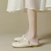 French Style Closed-Toe Half Slippers For Women, Outdoor Wear, 2025 Summer New Flat Sandals, Slip-On Mules_vogvips.com