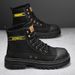 Martin High Top Autumn New Thick Sole Canvas Casual Sports Men's Workwear Versatile Motorcycle Ankle Boots_vogvips.com