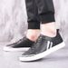 Casual Single Shoes Men's Board Shoes Men's Shoes Breathable White Leather Shoes_vogvips.com