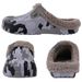 Shevalues Fuzzy Men Clogs Slippers Winter Fur Men Slippers Waterproof Garden Shoes Men Warm House Shoes Anti-slip Fur Slippers_vogvips.com