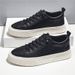Spring Summer New Sports Casual Flat Men's Autumn Slip-On Work Leather White Trendy Shoes_vogvips.com