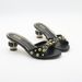 Women's Shoes Z Spain Summer New Elegant Women's Slip On Suede Fashionable Studded High Heeled Sandals A_vogvips.com