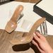 Summer Pumps 9cm Jelly Sexy Open Square Toe High Heels Women Transparent Slippers Shoe Heel Clear Sandals_vogvips.com