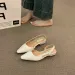 Brand Luxury Designer Fashion PU Leather Design Ladies Summer New Style Pointed Toe Low Heel Women Sandals Non-slip Flat_vogvips.com