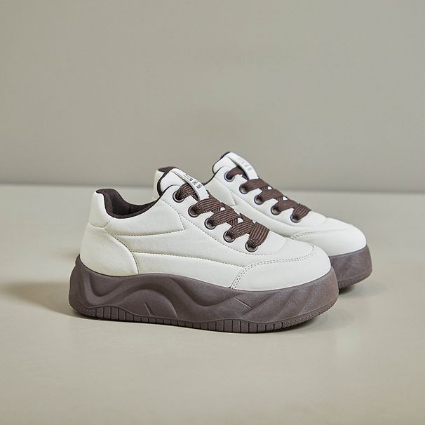 2025 Spring White New Korean Edition Ins Female Students Height Increasing Sports Board Trendy Casual Shoes Street Shot_vogvips.com
