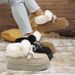 Women's Shoes Plus Size Snow Boots, Platform, Thick Sole, Bow, Suede, Winter Round Toe, Slip On, Warm Cotton Boots_vogvips.com