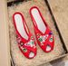 Embroidered Cloth Shoes, Fabric Outer Summer Cool Slippers, Chinese Style Auspicious Clouds, Fish Mouth Women's Shoes_vogvips.com