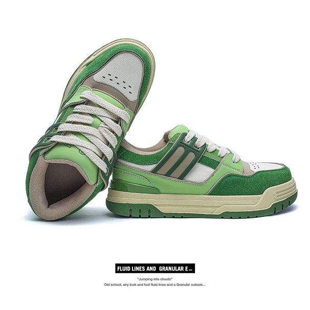 Niche dreadlocks bread shoes men's and women's skateboard shoes thick soled versatile height enhancing casual shoes national trend black shoes_vogvips.com