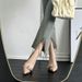 Black Slim Heeled High Heels Spring 2025, New Metal Buckle Pointed Patent Leather Sexy Single Shoes For Women,_vogvips.com