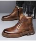European Warm Series Martin Simple Texture High-top Casual Thick-soled Outdoor Work Boots Versatile Fashion Trend Men's Shoes_vogvips.com