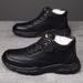 European Warm Series Men's Winter Thickened Comfortable Dad Versatile Genuine Leather Snow Boots Wool Warm Thick Sole Non-Slip Casual Shoes_vogvips.com